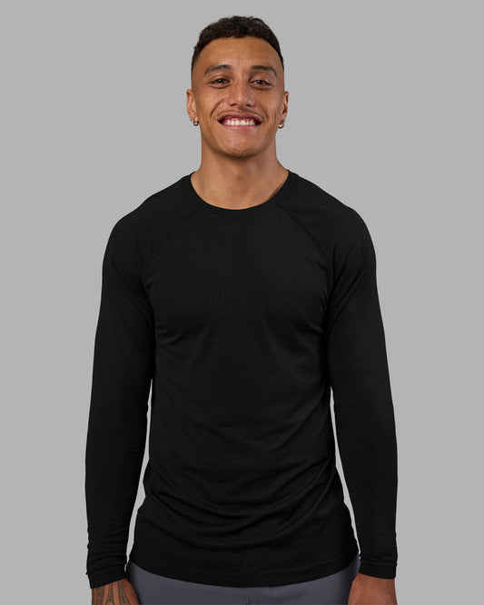 AeroFLX+ Seamless Long Sleeve Tee - Black Marl