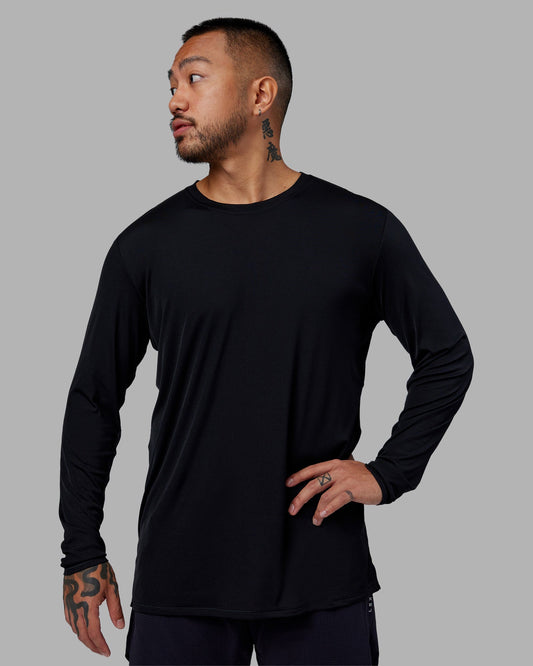 Pace Running Long Sleeve Top - Black